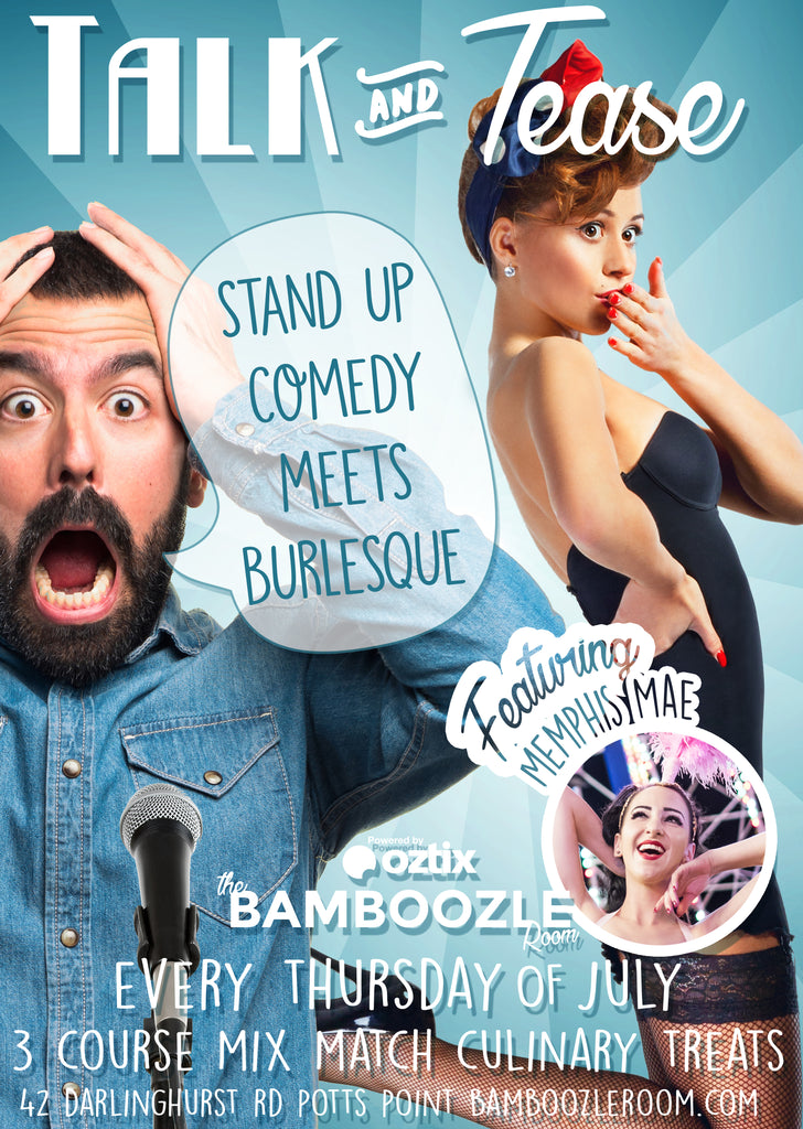 Talk and Tease First Edition - Tickets - Burlesque Sydney- The Bamboozle Room
